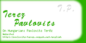 terez pavlovits business card