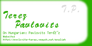 terez pavlovits business card